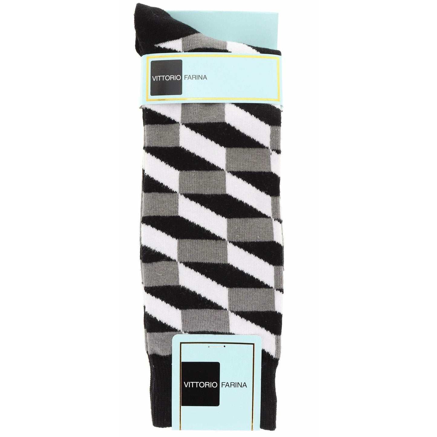 Vittorio Farina Men's Colorful Checker Dress  Socks