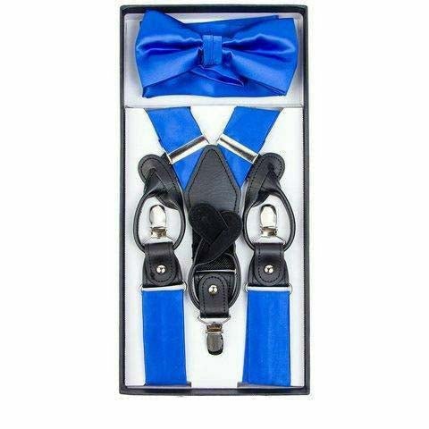 Vittorio Farina Gift Box (Satin Suspender, Bow Tie & Pocket Square Set)