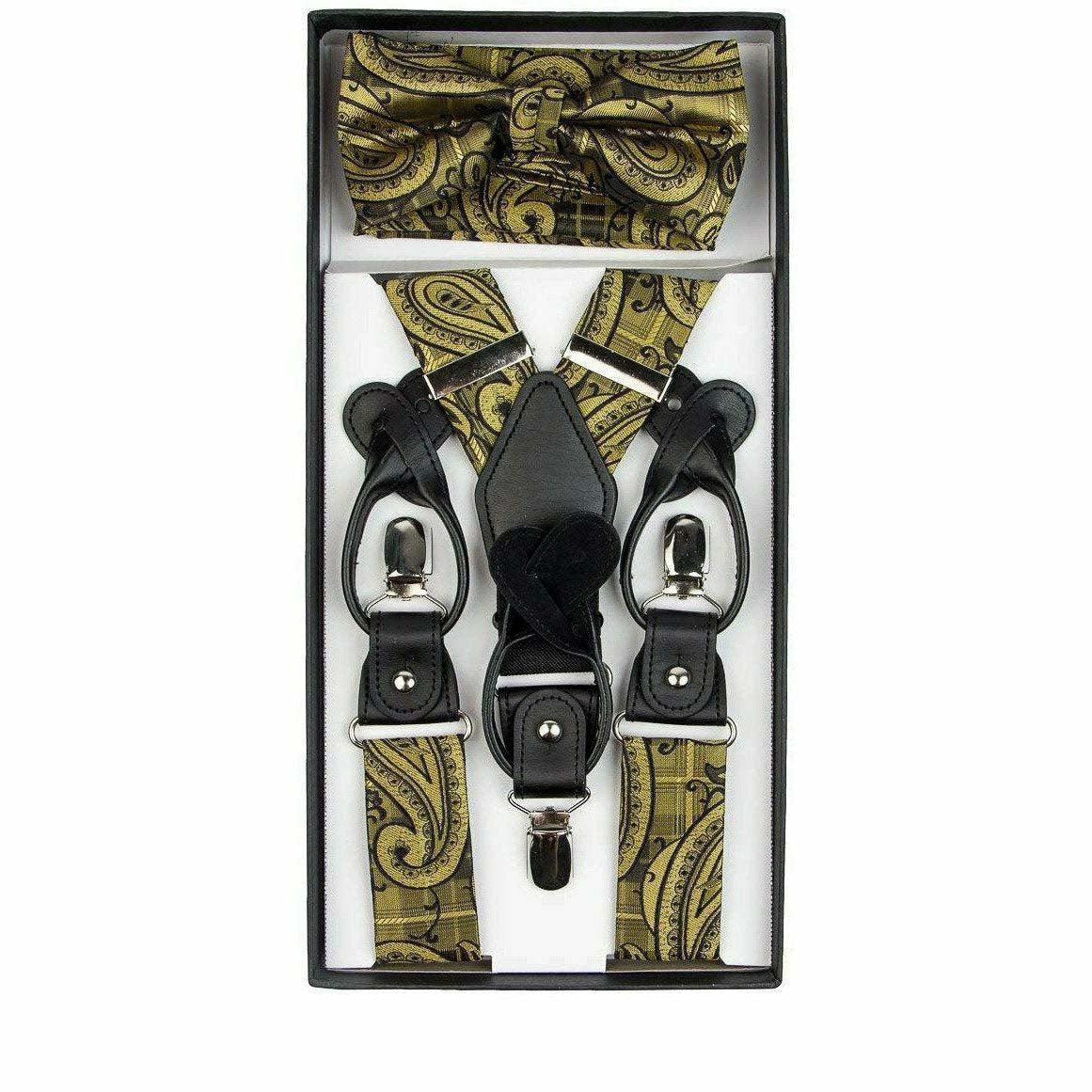 Vittorio Farina Gift Box (Paisley Suspender, Bow Tie & Pocket Square Set)