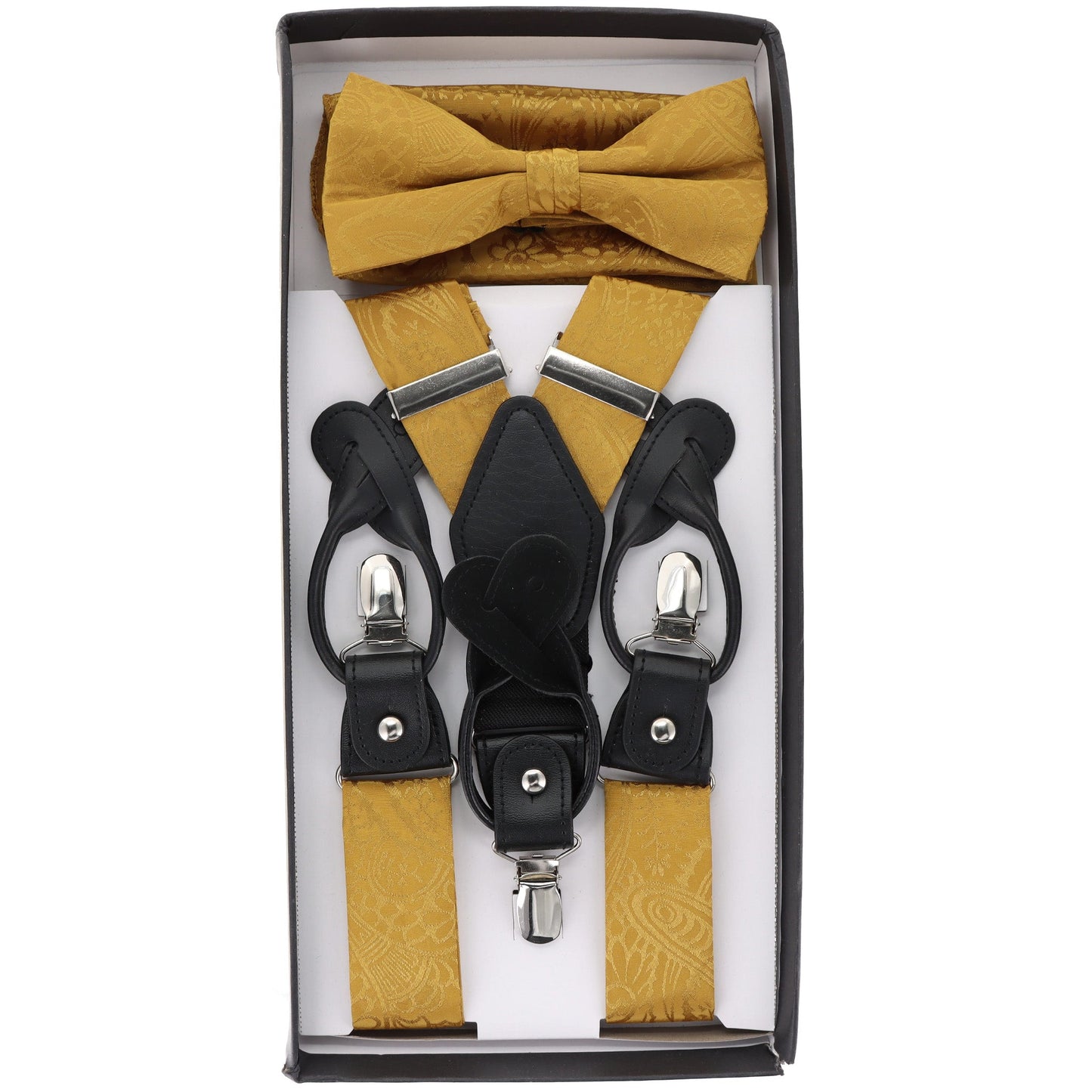 Vittorio Farina Gift Box (Paisley Suspender, Bow Tie & Pocket Square Set)