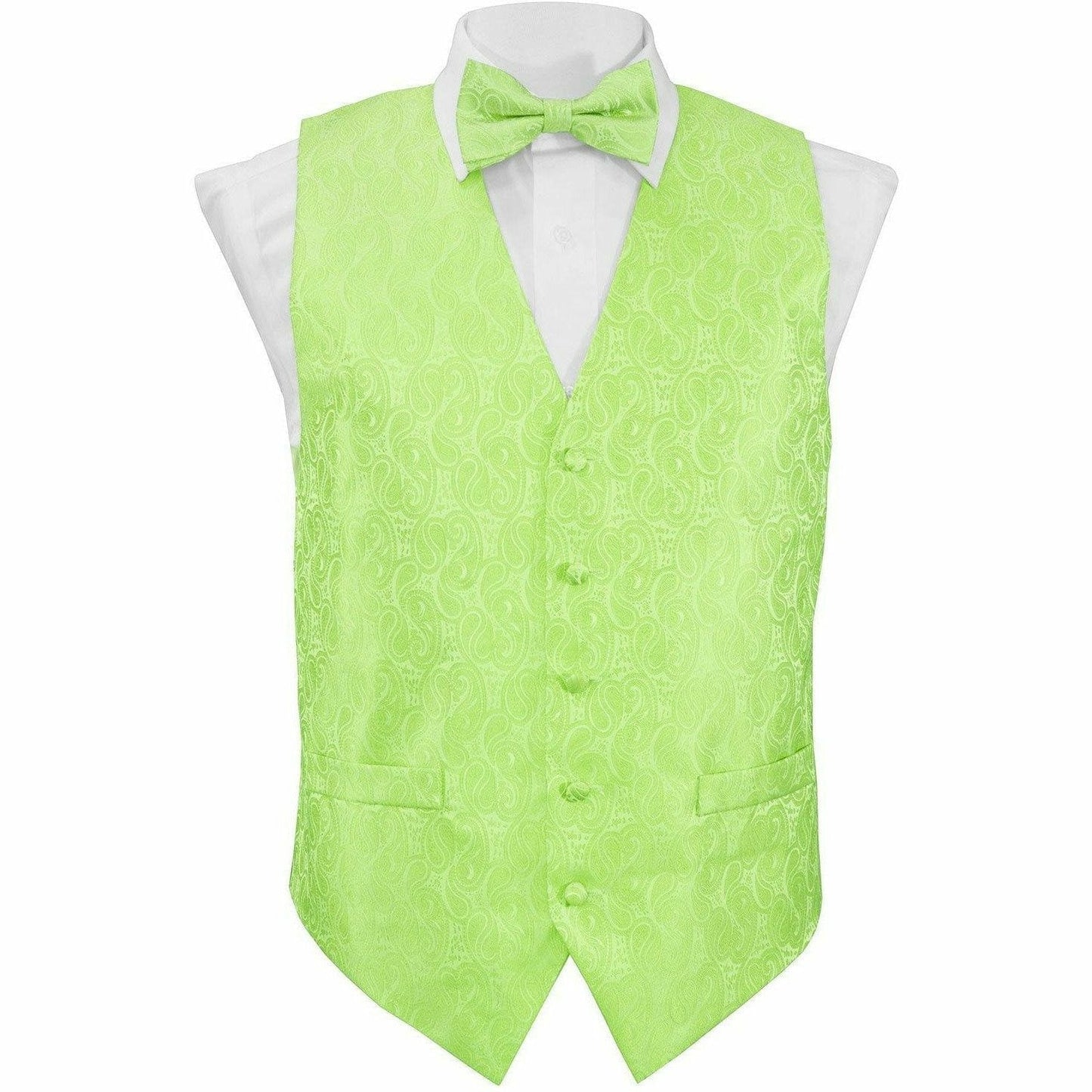 Vittorio Farina Paisley Vest Set (White Back) Var. 01 (Aqua-Mint)