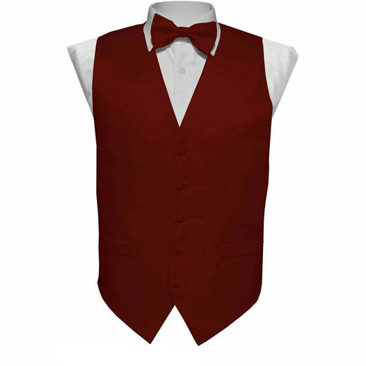 Vittorio Farina Solid Satin Vest Set (Black Back) Var. 03 (Royal-Wine)