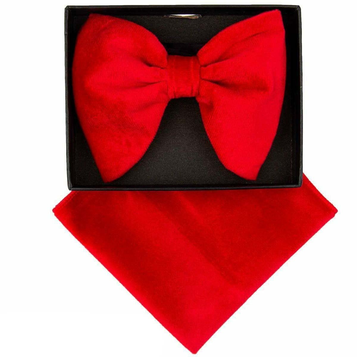 Vittorio Farina Velvet Edwardian Bow Tie & Pocket Square