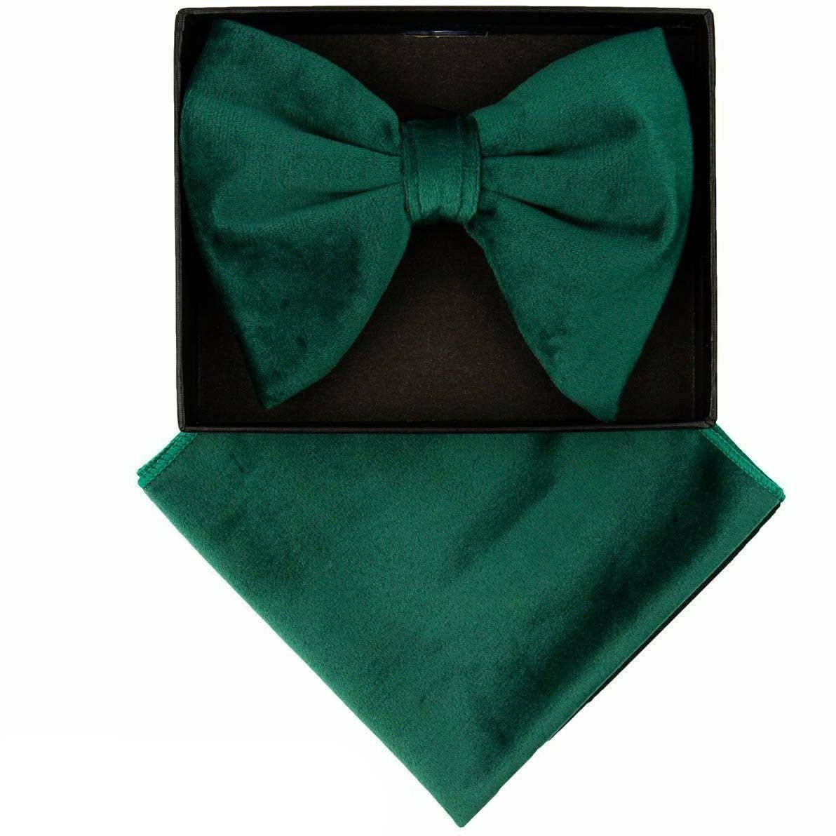 Vittorio Farina Velvet Edwardian Bow Tie & Pocket Square