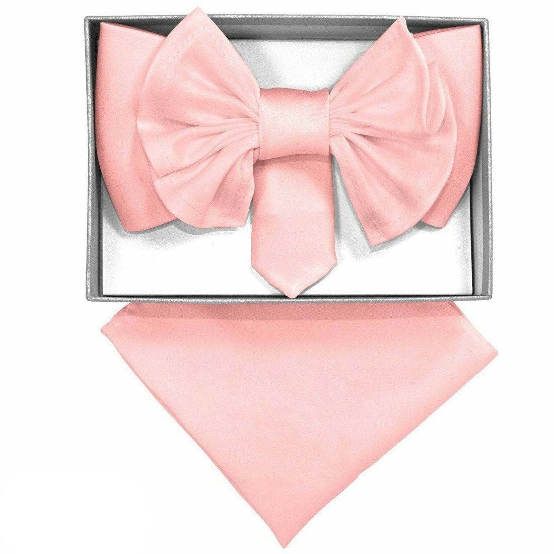 Vittorio Farina XL Solid Bow Tie & Pocket Square