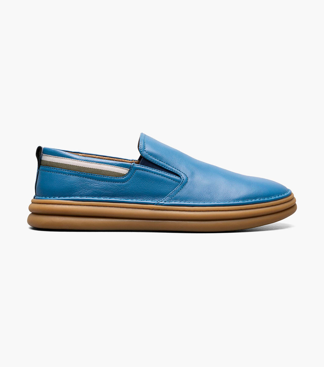 Stacy Adams Delmar French Blue Plain Toe Slip-on Men’s Comfort Shoe