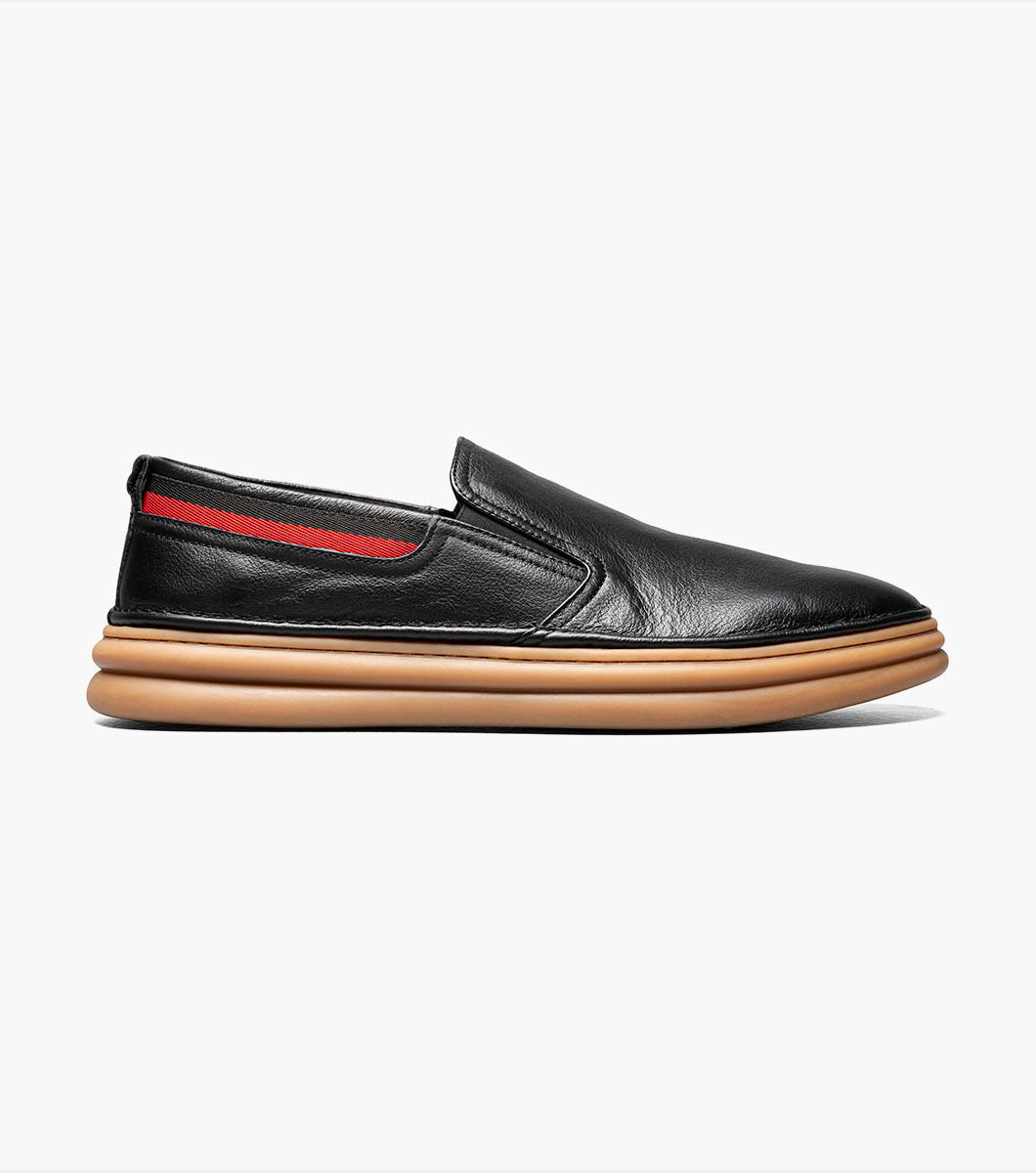 Stacy Adams Delmar Black Plain Toe Slip-on Men’s Comfort Shoe