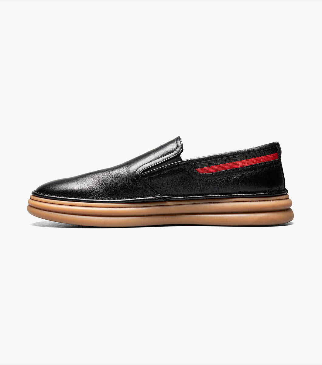 Stacy Adams Delmar Black Plain Toe Slip-on Men’s Comfort Shoe