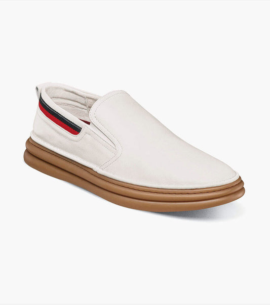 Stacy Adams Delmar White Plain Toe Slip-on Men’s Comfort Shoe