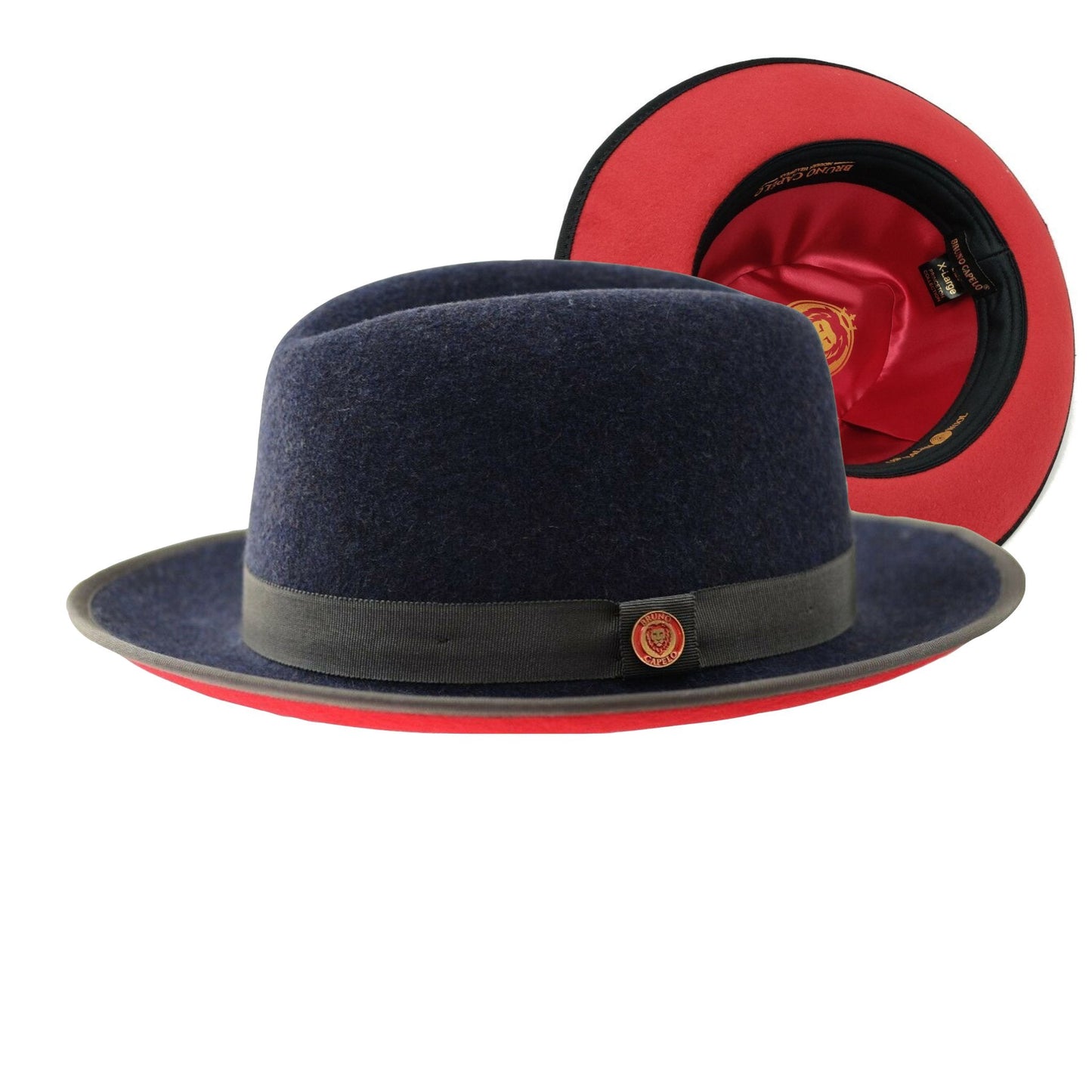 Bruno Capelo Princeton Fedora Two-Tone 100% Australian Wool Dress Fedora Hat