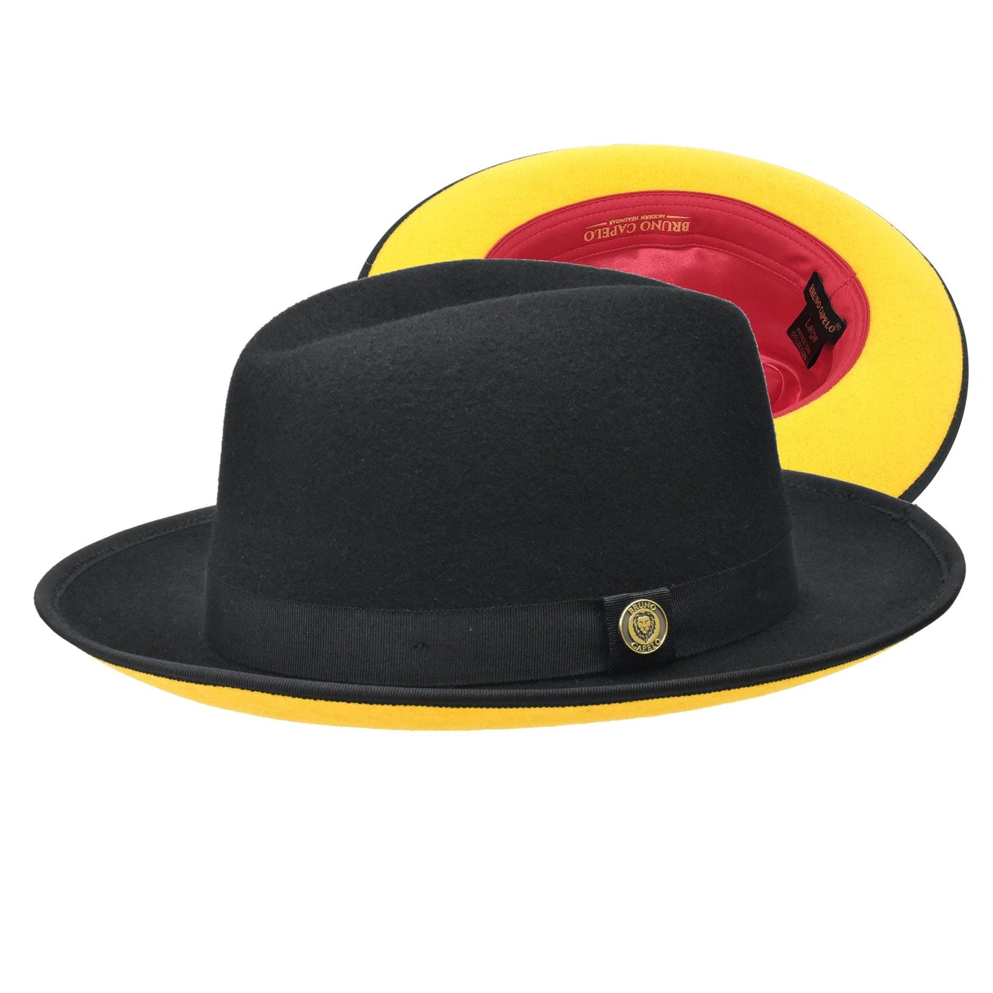 Bruno Capelo Princeton Fedora Two-Tone 100% Australian Wool Dress Fedora Hat