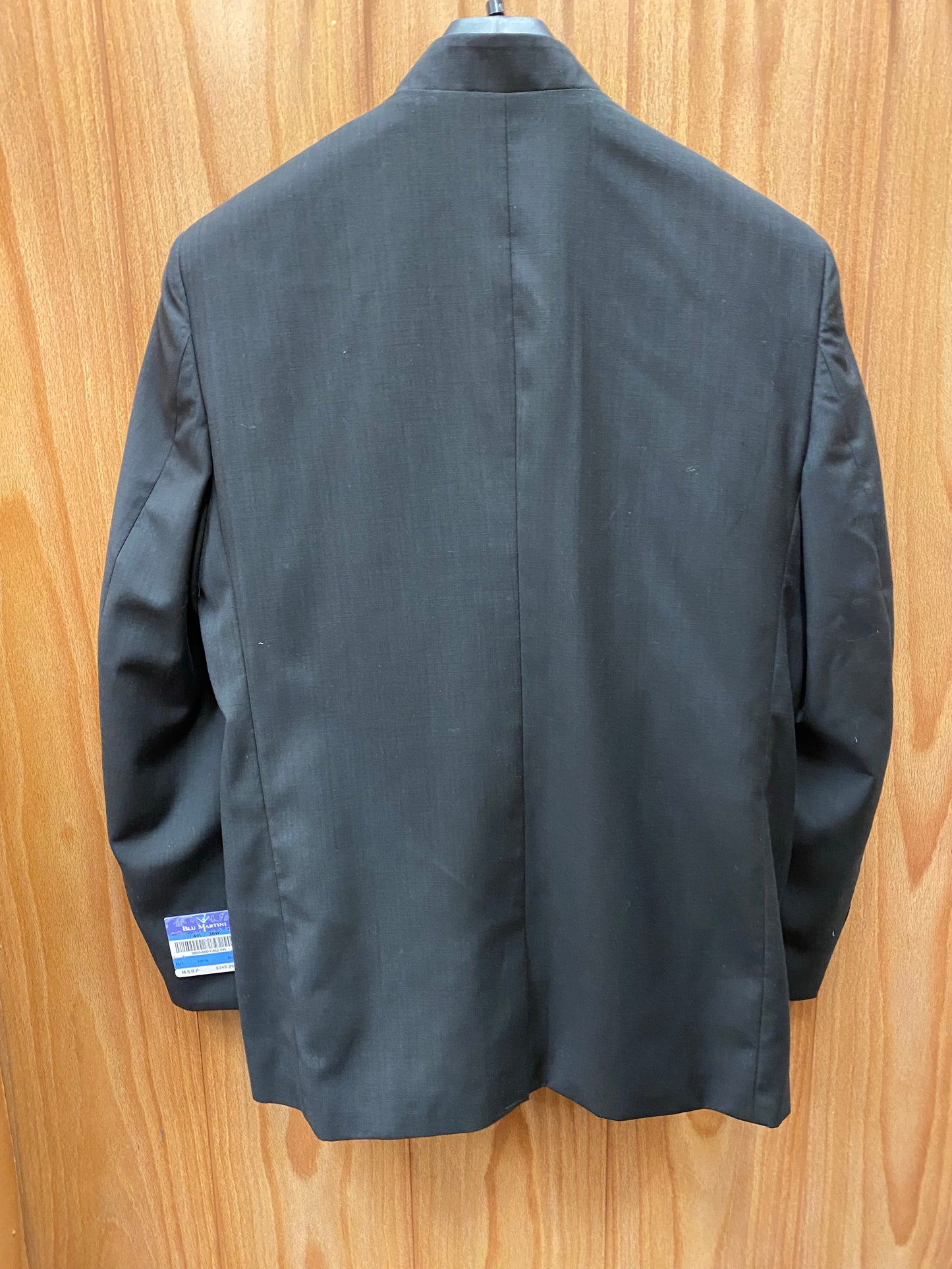 Blu Martini Black Banded Collar Suit 44L