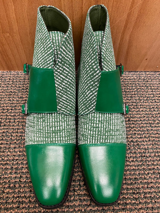 Montique International S-2133 Hunter Green Men’s Double Monk Strap Boots