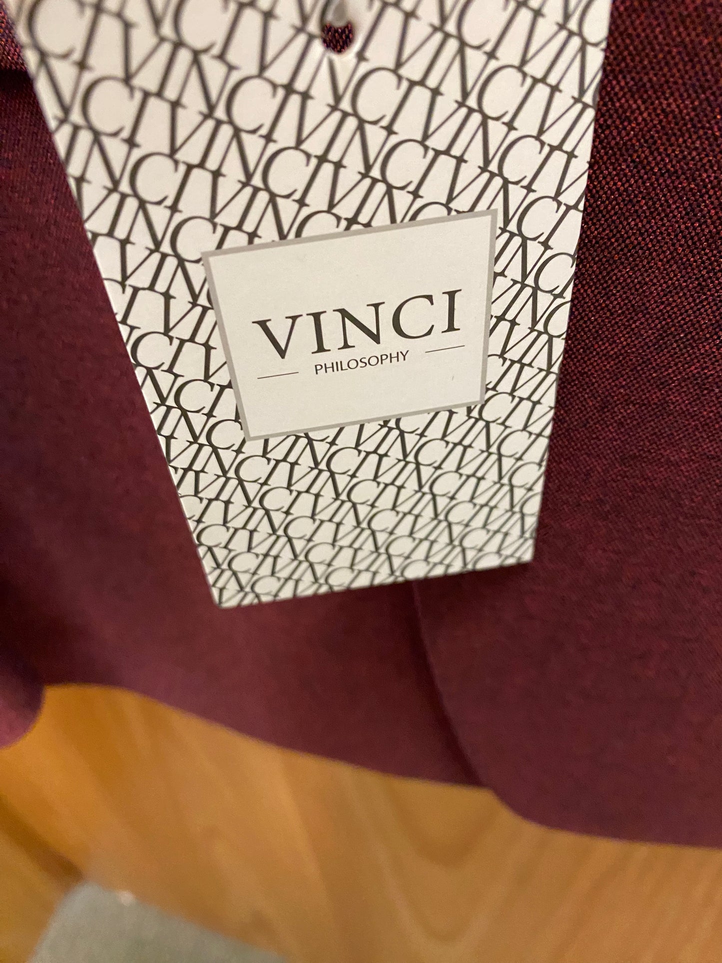 Vinci Burgundy Slim Fit 2-Piece Suit 46S