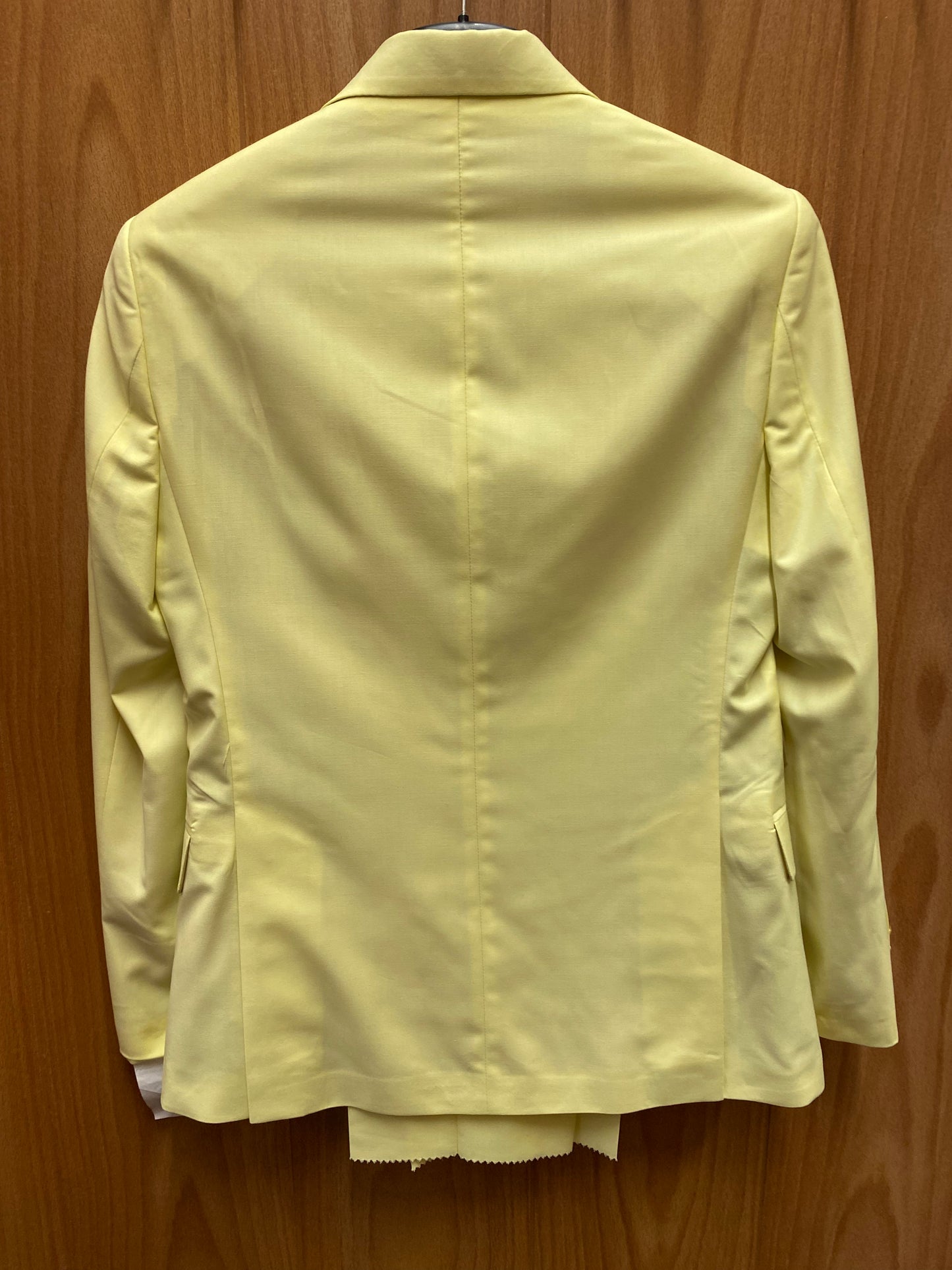 Moda Color Light Lemon Slim Fit European Double Breasted Suit with Gold Buttons