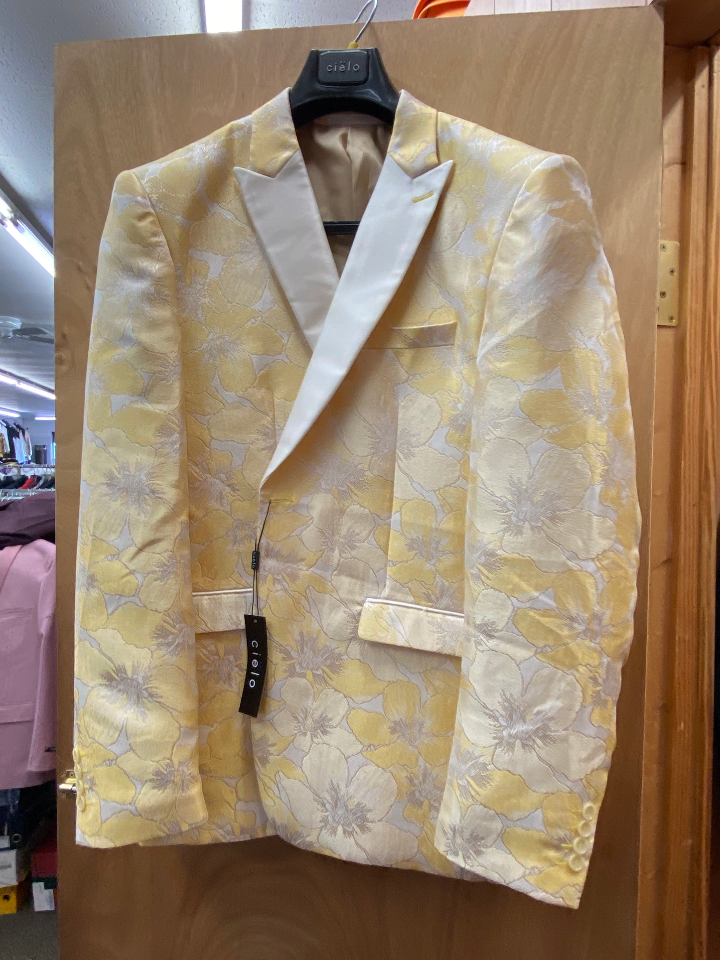 Cielo Yellow Floral 1-button jacket