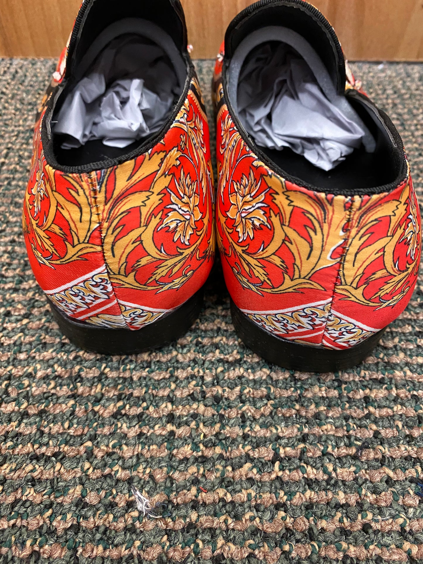 Successos Red Versace Print Men’s Dress Shoes Sizes 7-15