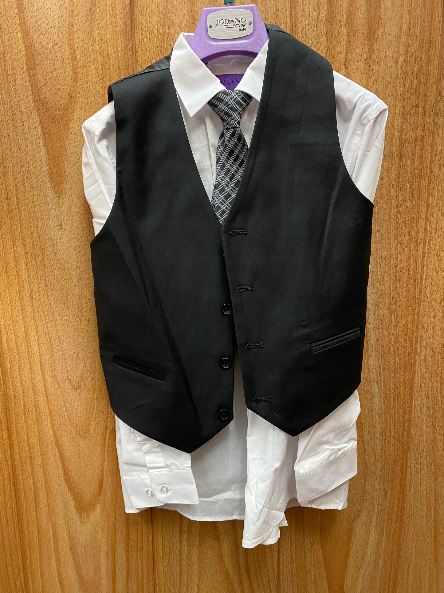 Jodano Collection Italy Black Boy’s 5-Piece Suit