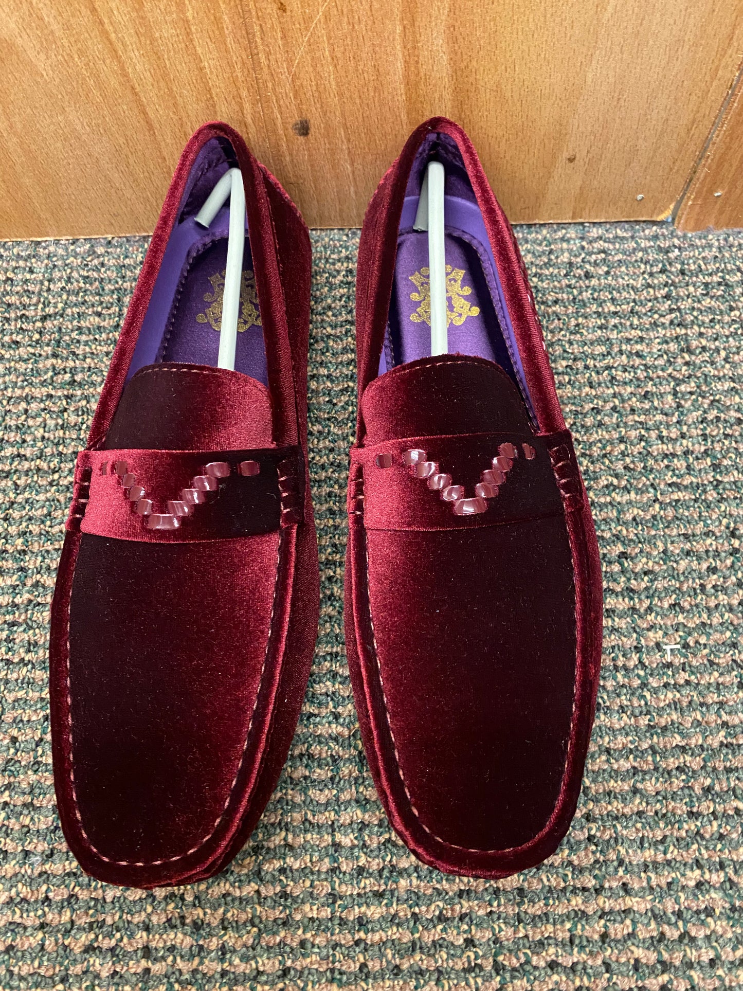 After Midnight Burgundy Men’s Smoking Slip-on Dress/Driver Shoes Sizes 8-13  Style # 6952