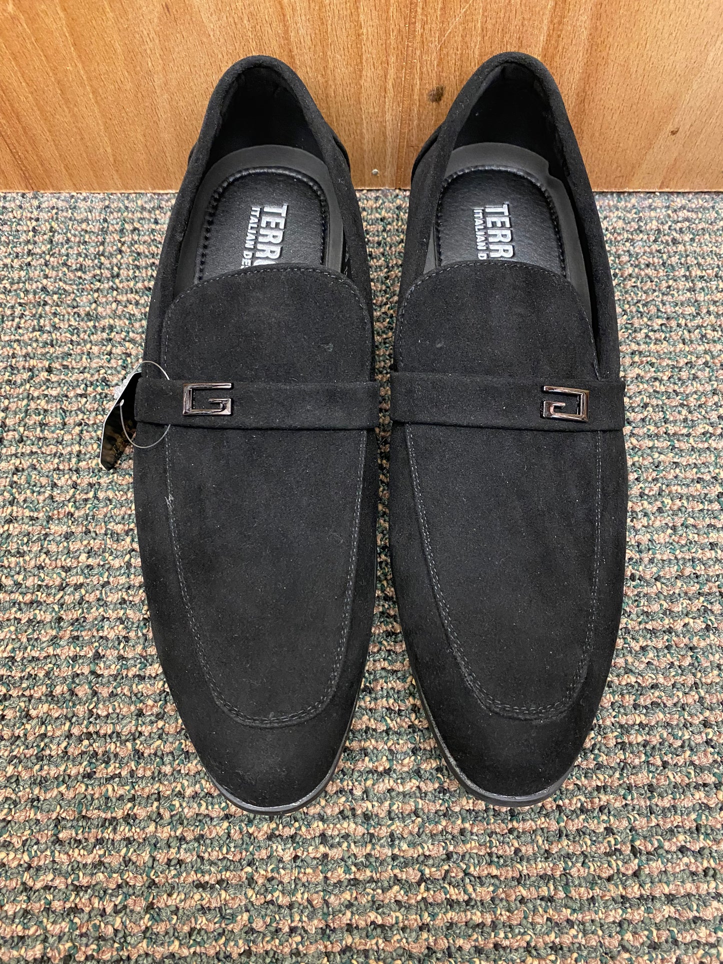 Terroni Italian Design Black Suede Men’s Slip-on Dress Shoes