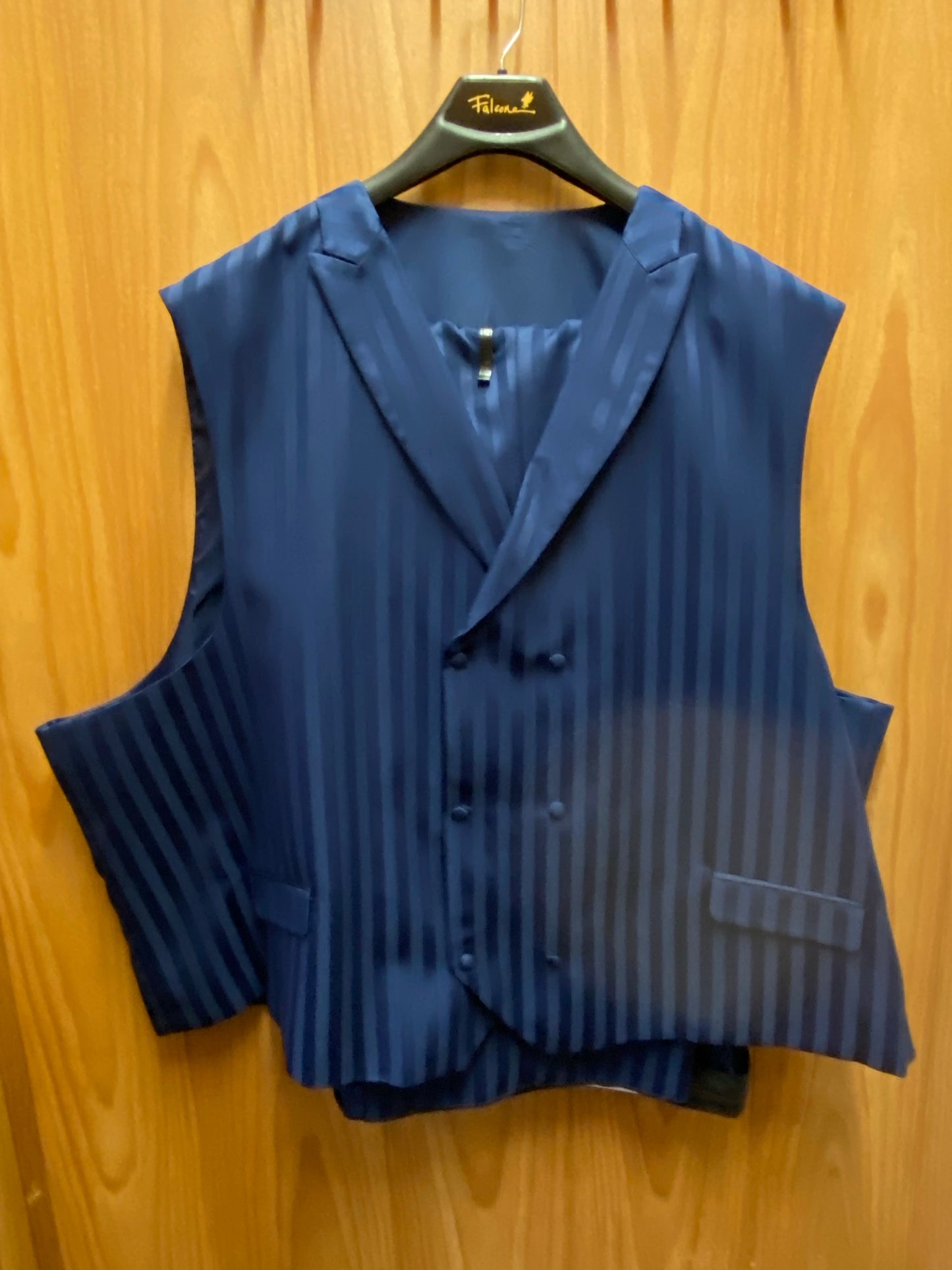 Falcone Blue Shadow Stripe 3-Piece Suit size 70L 380-102 4X MATV