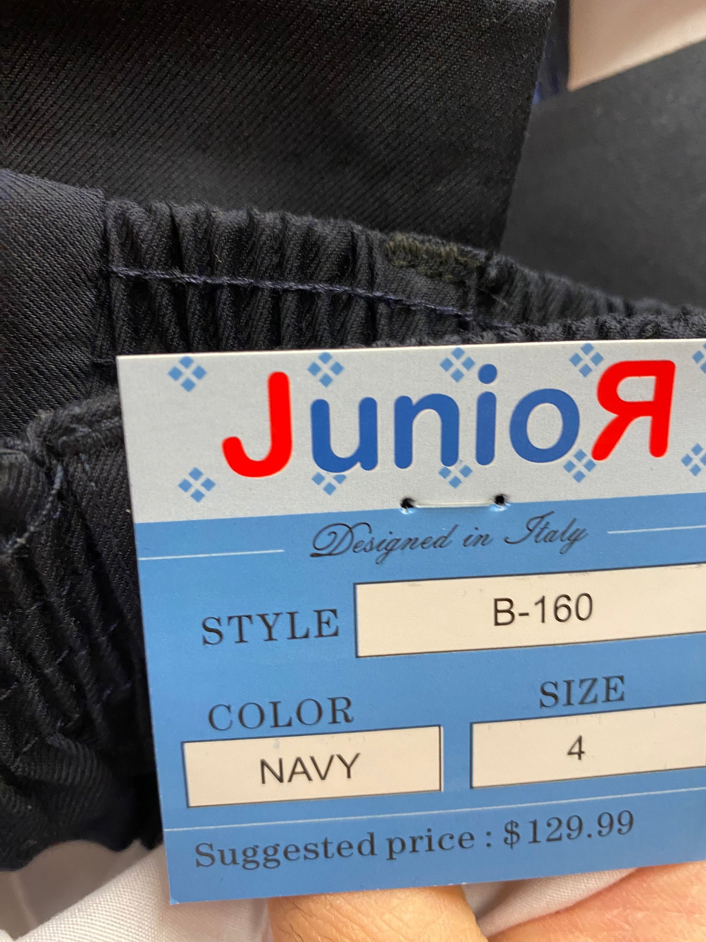 Junior Navy Size 4 Vest and Pants Set