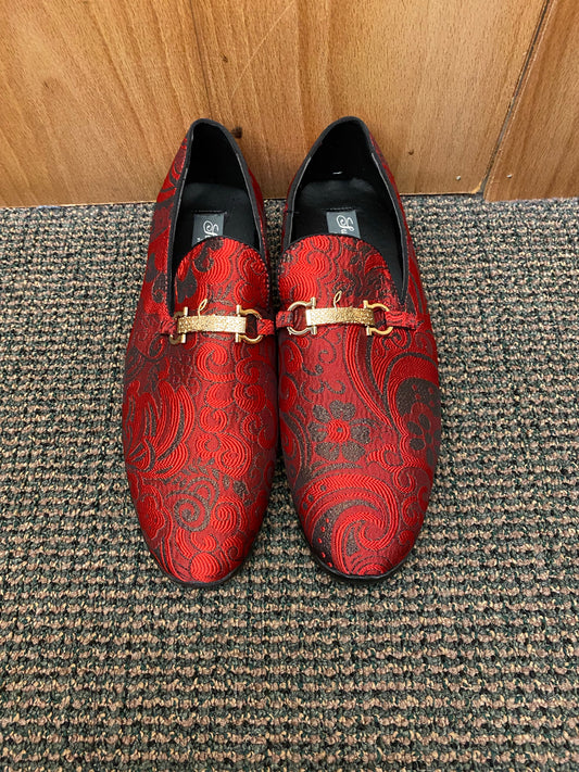 Success Red/Black Smoking Slippers/ Mens Dress Shoes