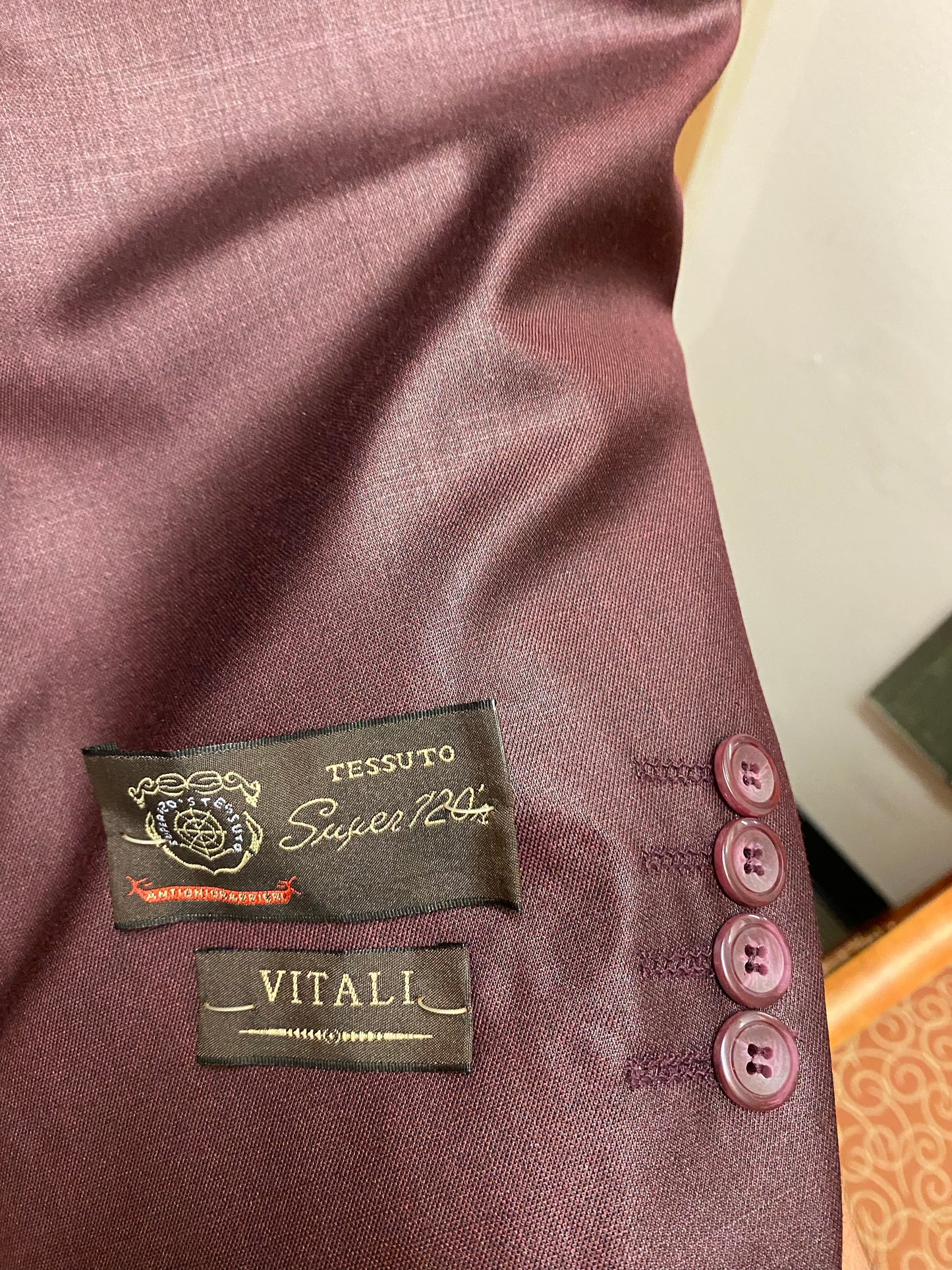 Vitali Burgundy 2-Piece Suit 66L G3090