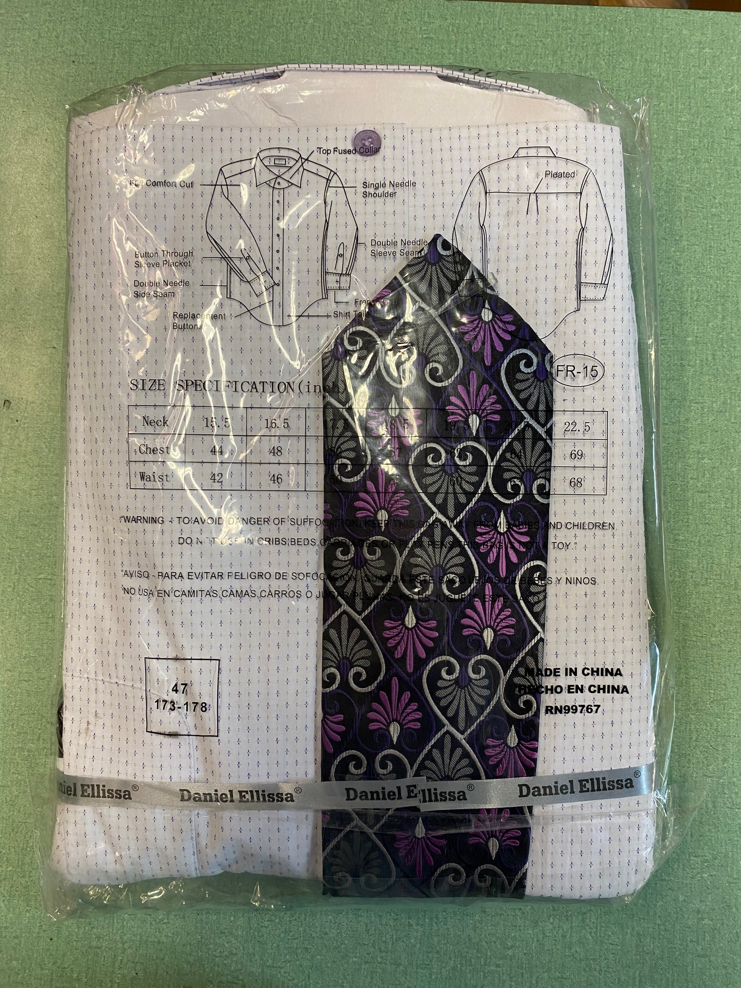 Daniel Ellissa DS3792P2 Purple Dress Shirt