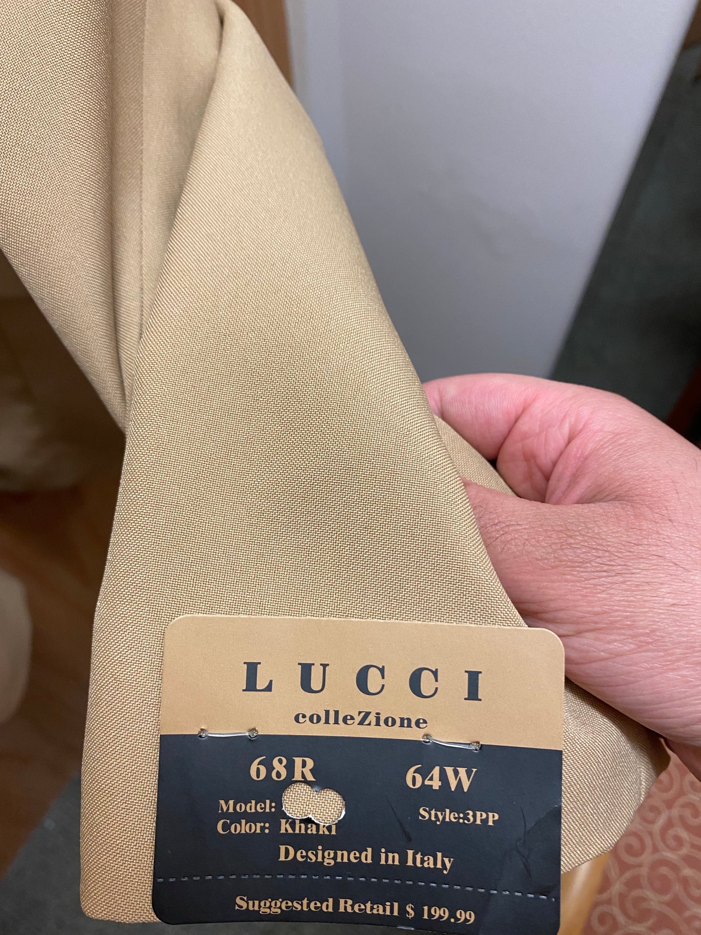 Lucci Khaki 2-Piece Suit 68R 3PP