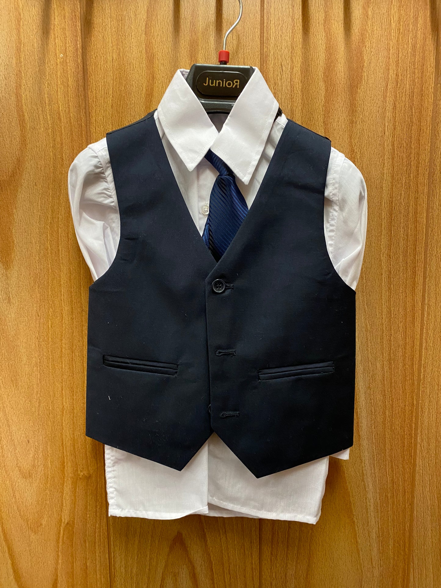 Junior Navy Size 4 Vest and Pants Set