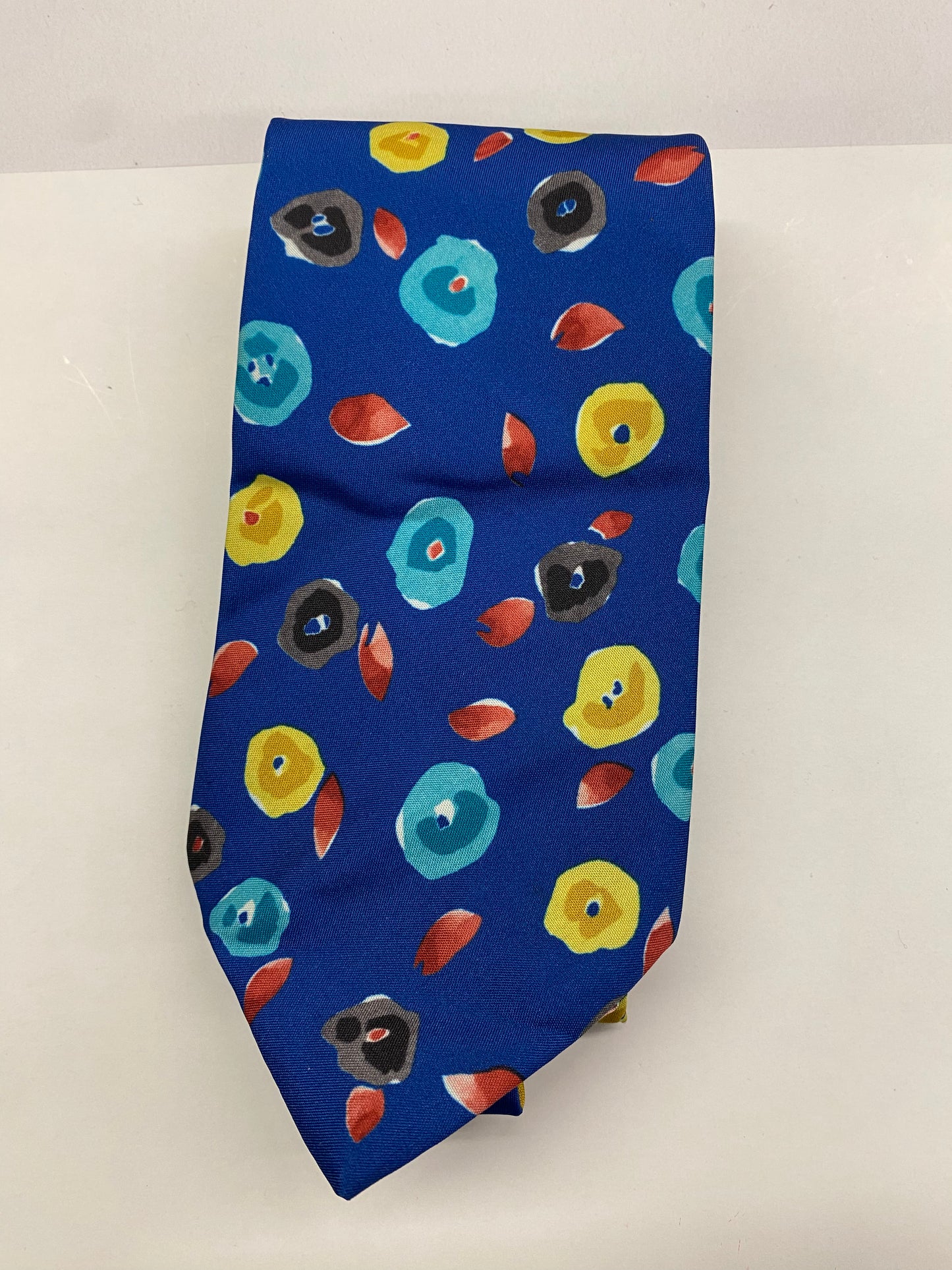 Excello Cravats Royal Blue Multicolored Tie