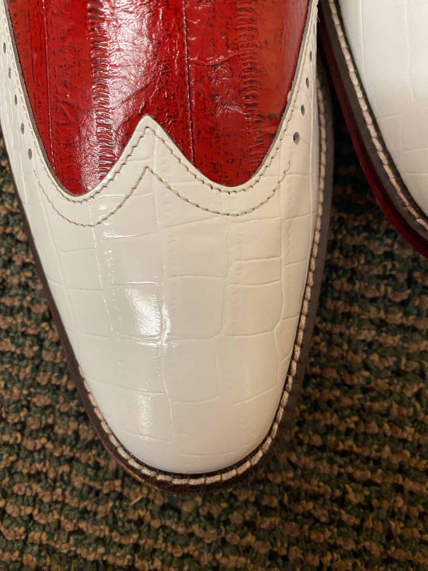 Stacy Adams Ferrara White/Red dress shoes