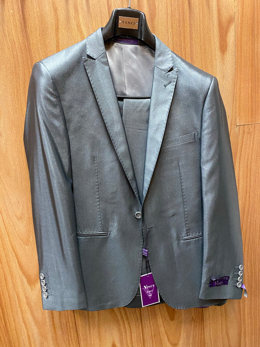 Vinci Silver 2-Piece Suit