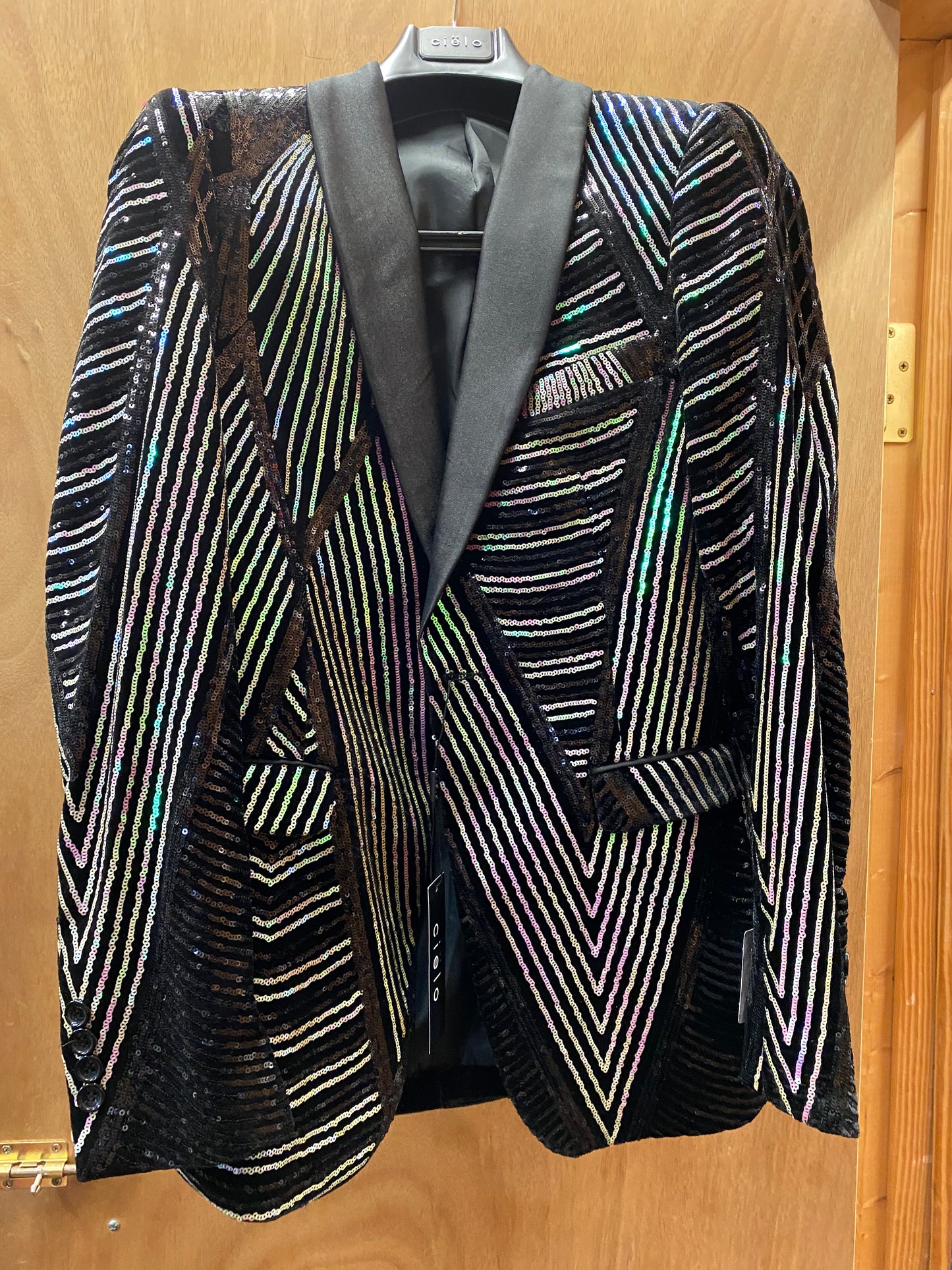 Cielo black Sequins Sports coat/Blazer