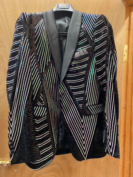 Cielo black Sequins Sports coat/Blazer