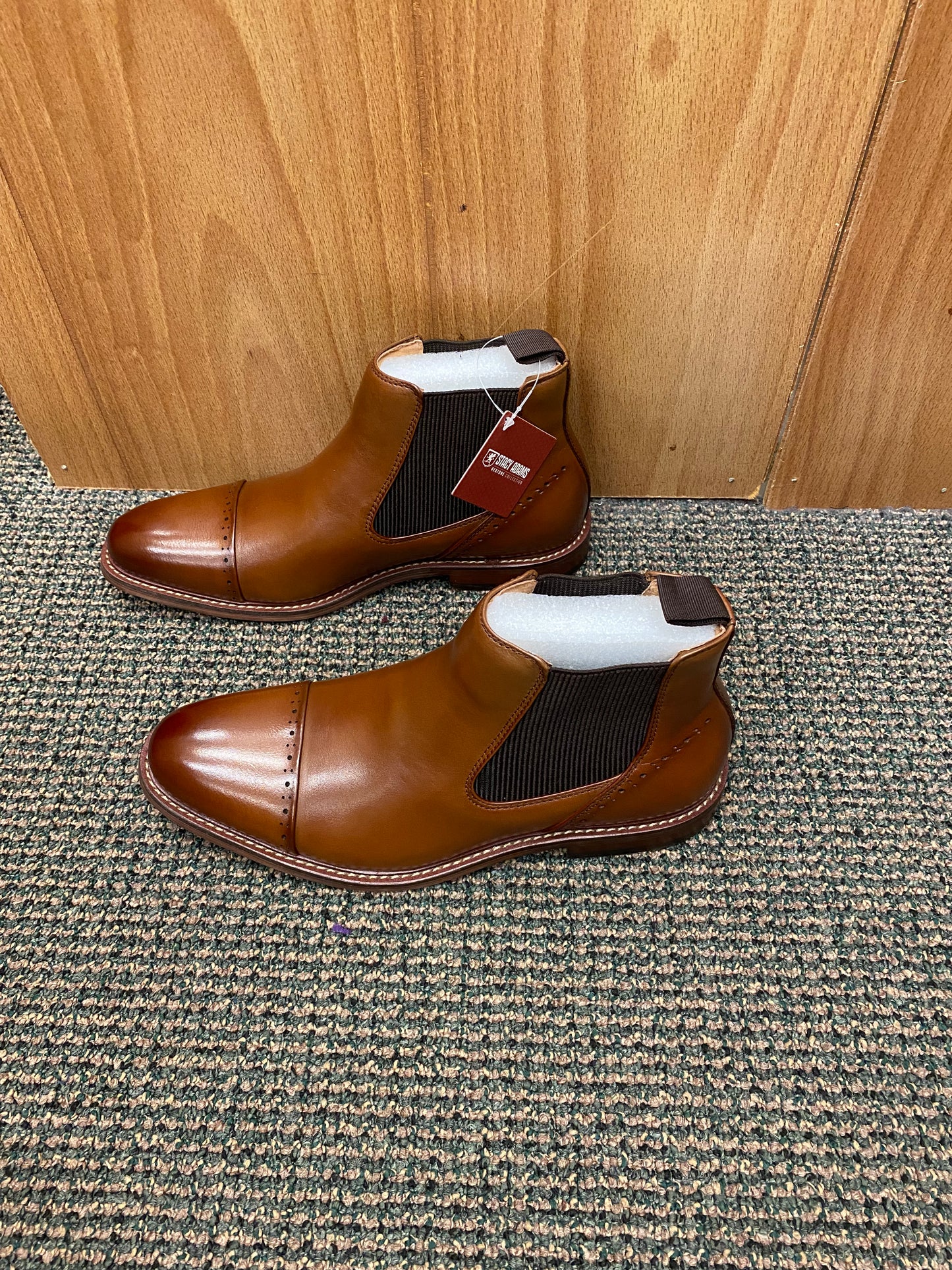 Stacy Adams Maury Cognac Slip-on Chelsea Boot Sizes 7-14