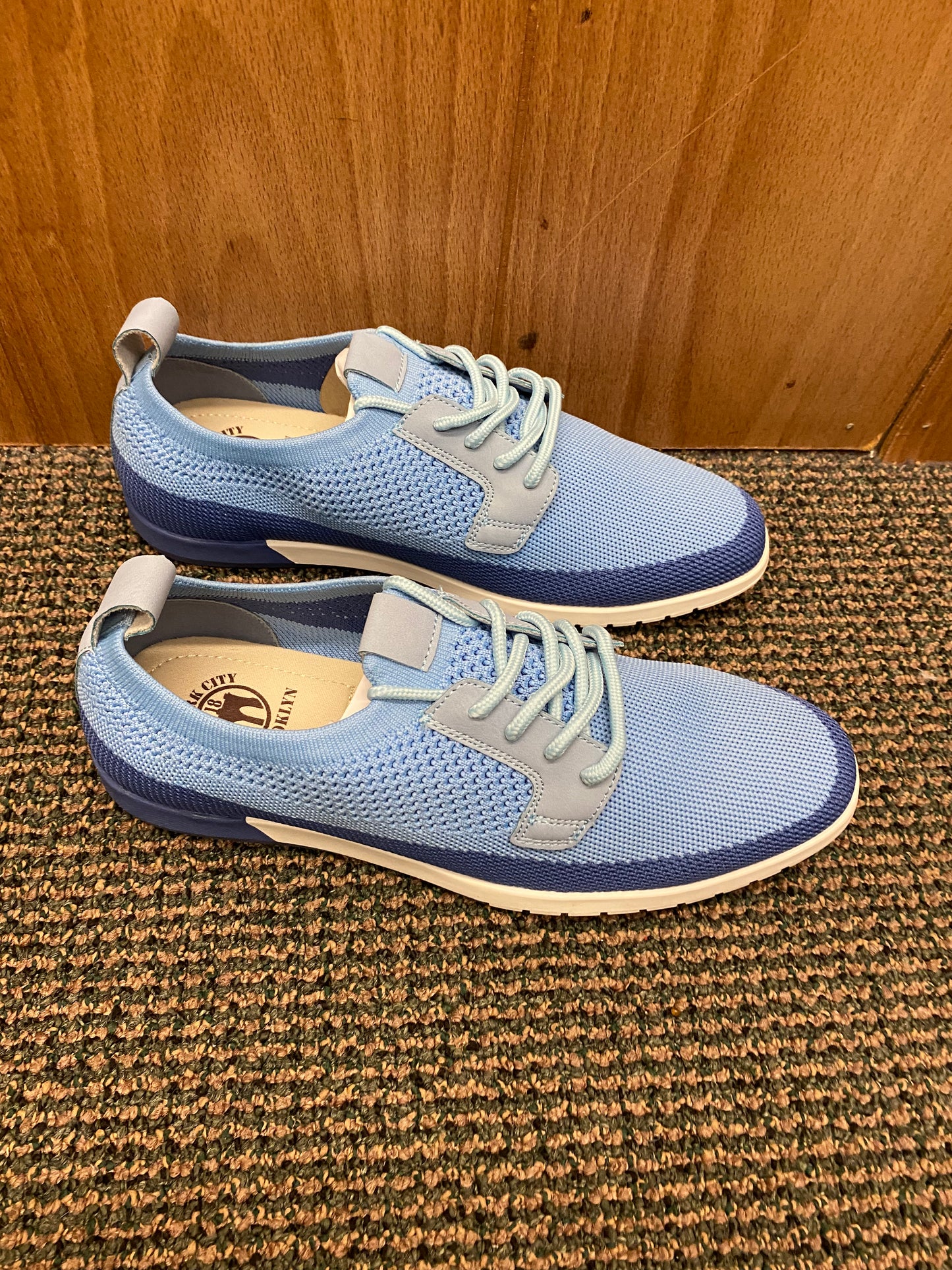 718 Brooklyn New York Mesh Lace-up Light Blue/Blue 2-Tone Casual Men’s Shoe Style: 6967