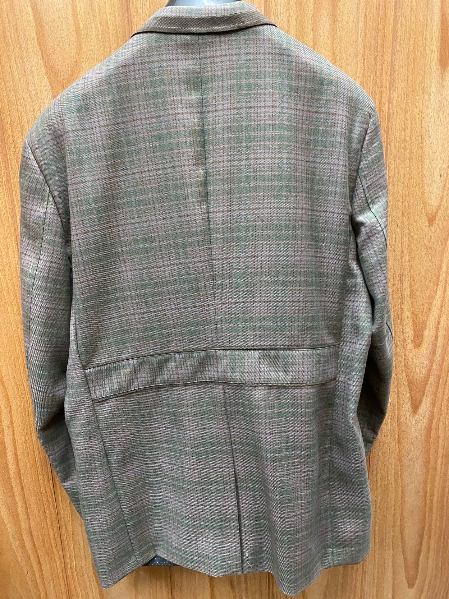 Royal Diamond 100% Wool Purple Green Grid Blazer 46L