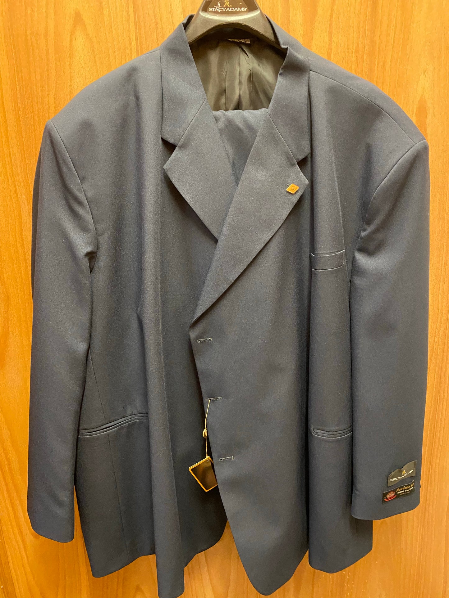 Stacy Adams Navy Suit 68L Coach 2PC