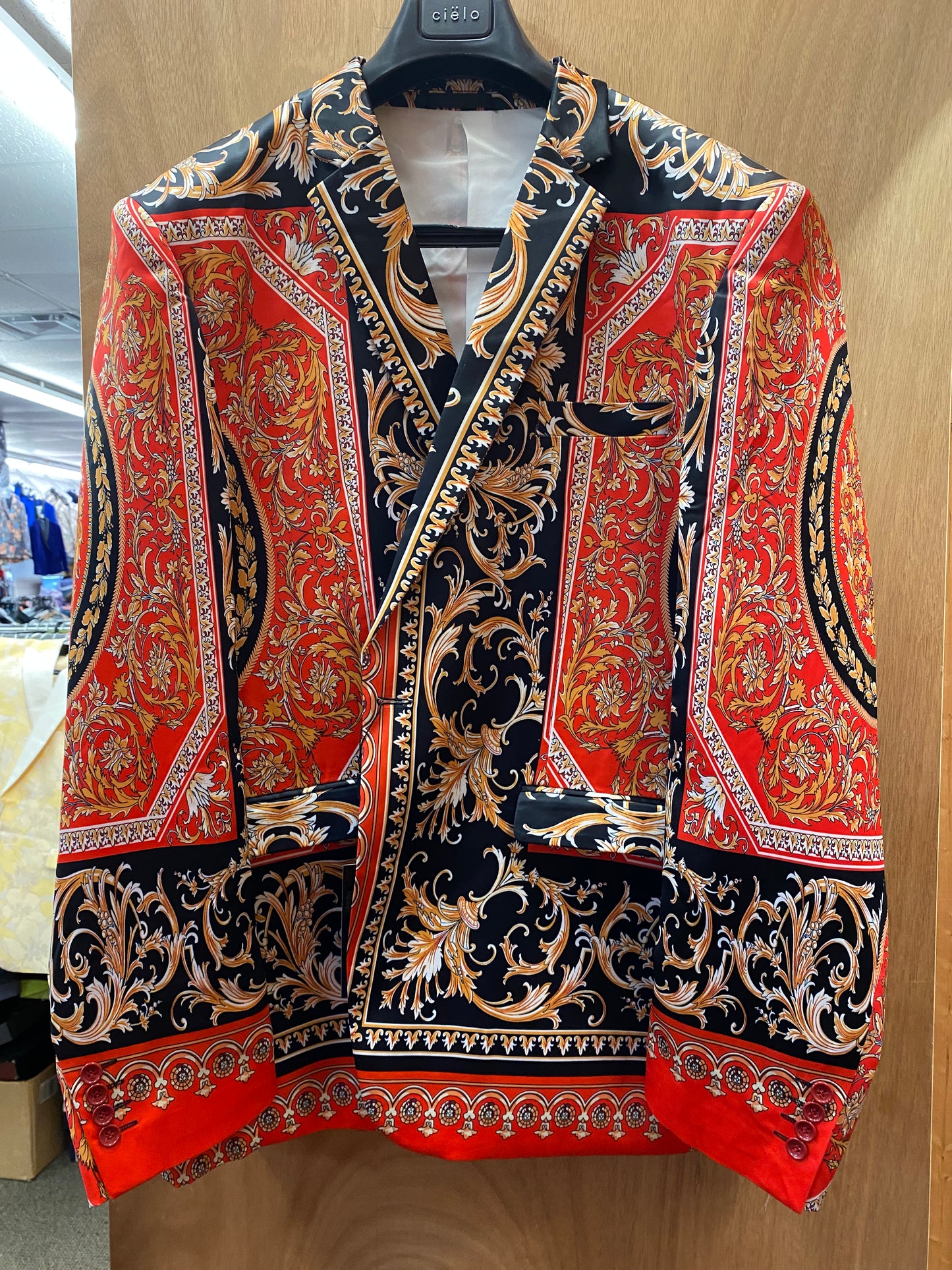 Cielo Red Versace Print Blazer