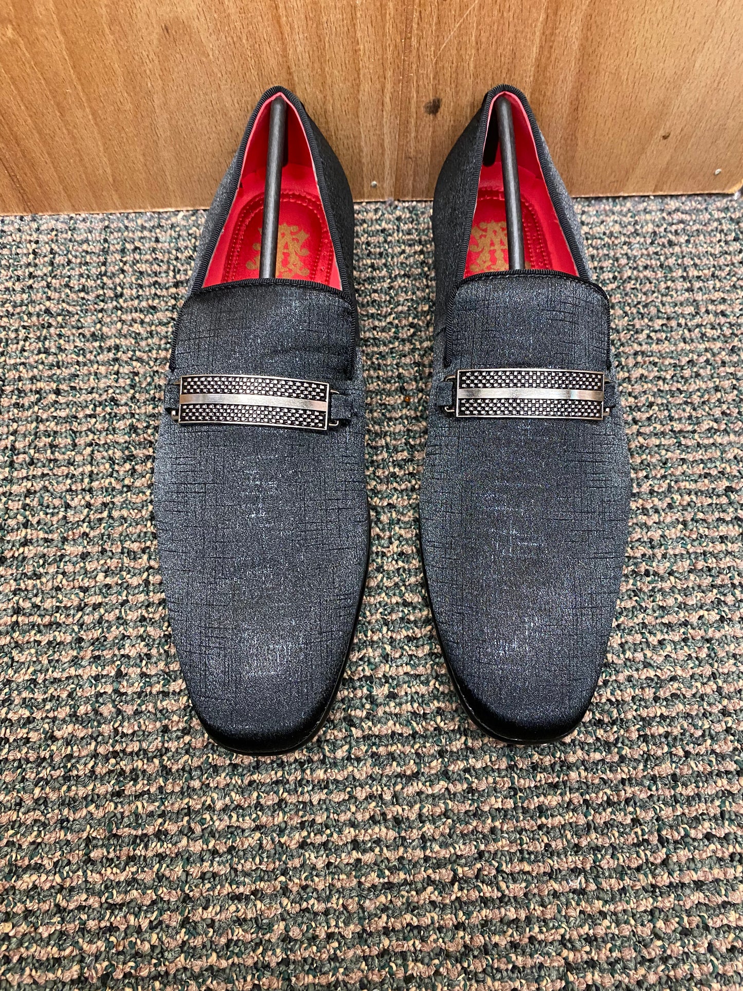 After Midnite Black Red Bottom Smoking Slip-on Dress Shoe Style: 6979