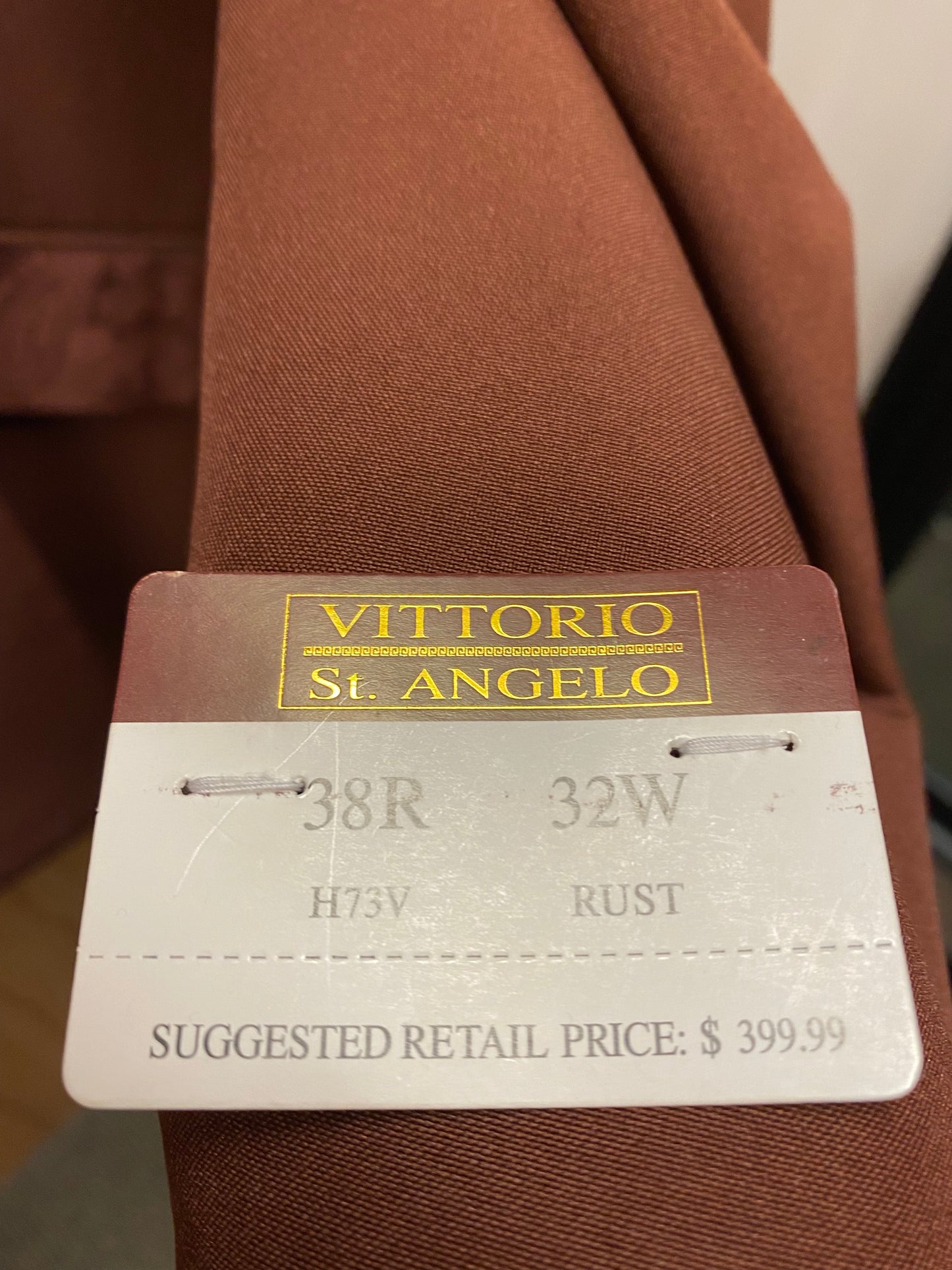 Vittorio St. Angelo Rust 3-piece Suit 38R