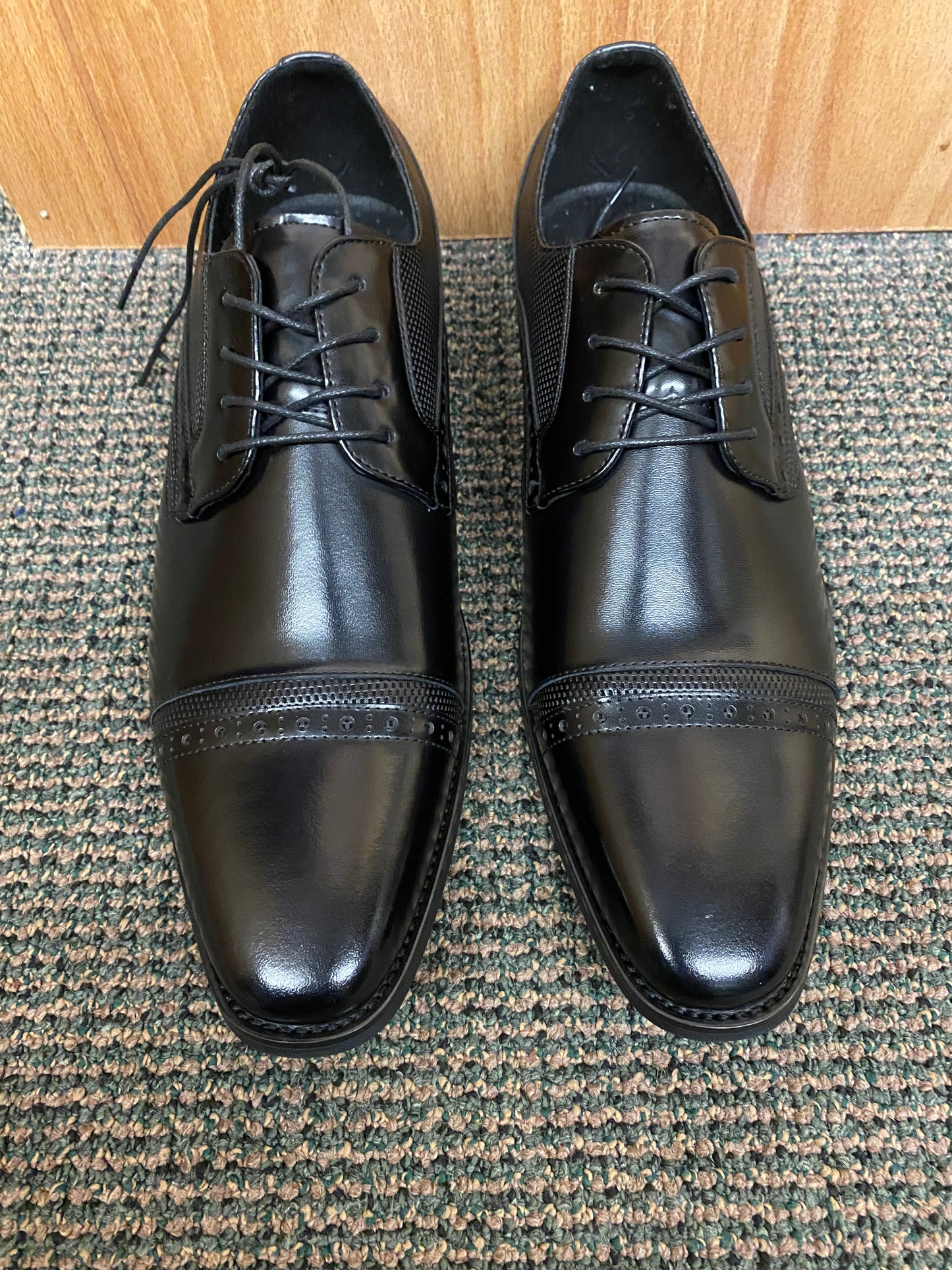 Giorgio Venturi Black Men's Leather Lace Up Dress Shoe Style 6985