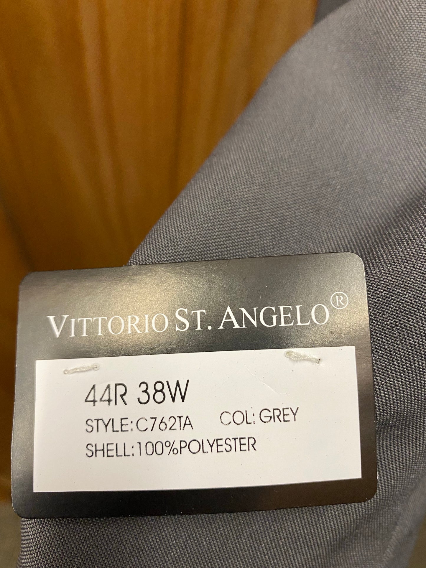 Vittorio St. Angelo Grey Double Breasted Suit 44R