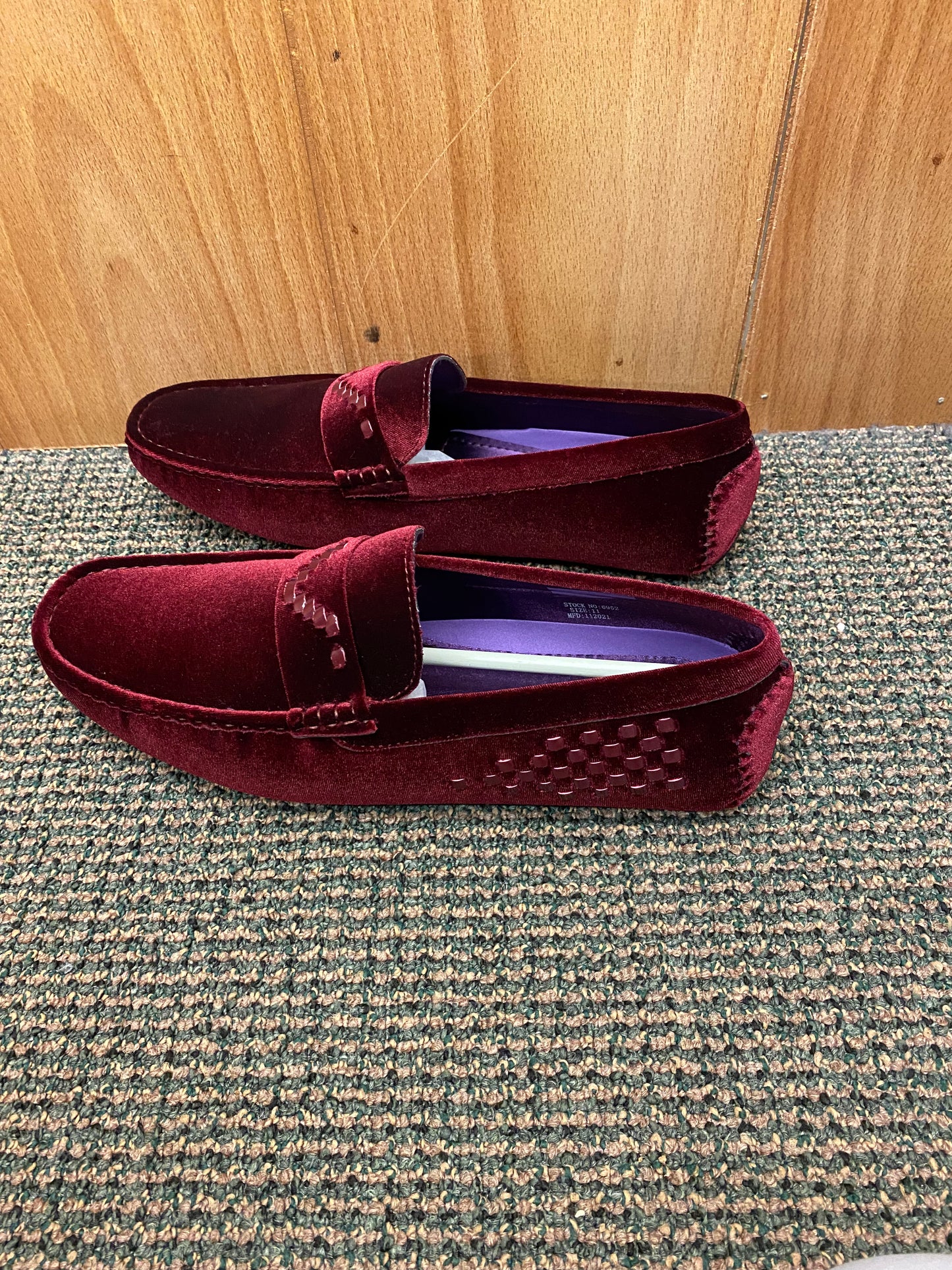 After Midnight Burgundy Men’s Smoking Slip-on Dress/Driver Shoes Sizes 8-13  Style # 6952