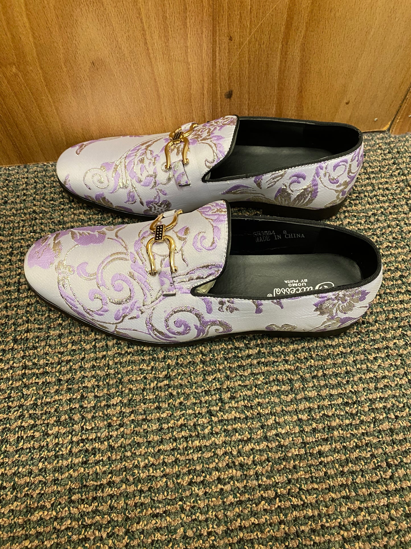 Successos Lavender Slip-on Men’s Red Bottom Dress Shoes Sizes 7-15